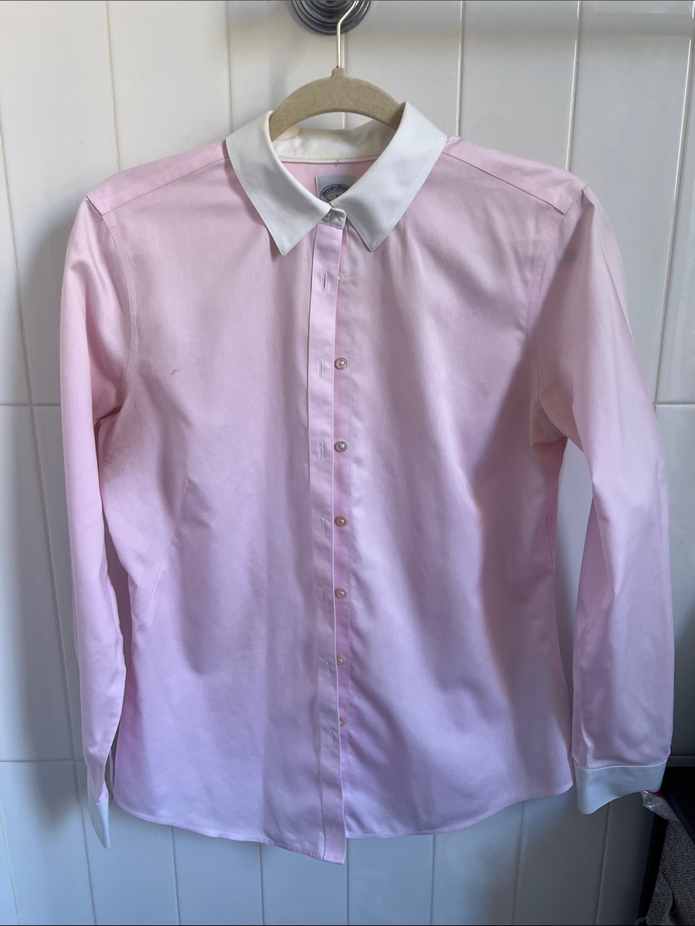 Brooks Brothers Light Pink Button-Down Shirt with White Collar